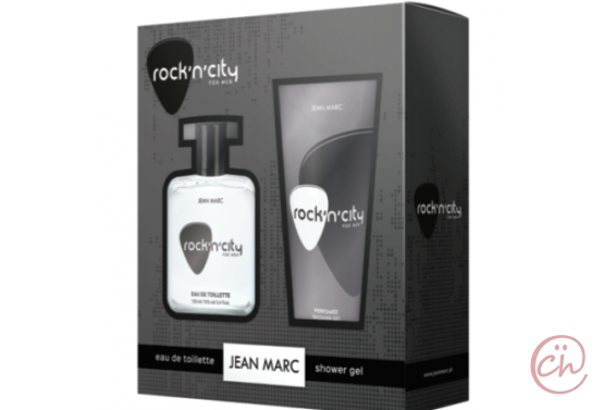 Мъжки подаръчен комплект Тоалетна вода + Душ-гел - ROCK`N`CITY - Jean Marc